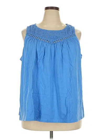 Pre-owned Ellos Sleeveless T-shirt In Blue