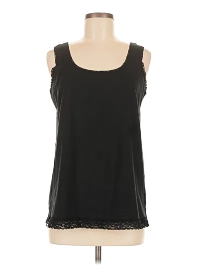 Pre-owned Ellos Tank Top Black Cold Shoulder Neckline Tops