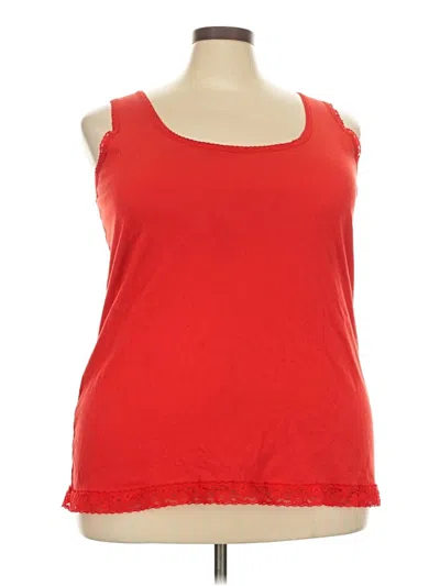 Pre-owned Ellos Tank Top Red Strapless Neckline Tops