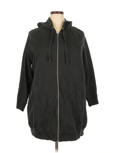 Pre-owned Ellos Zip Up Hoodie In Black