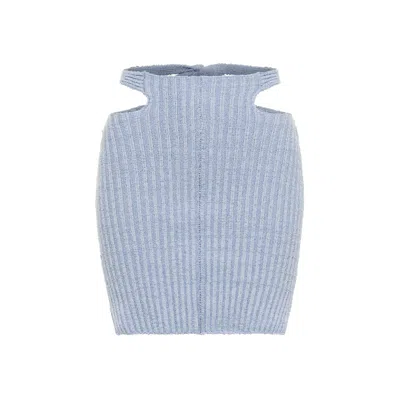 Ells Women's Knit Tie Skirt - Ice Blue