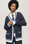 Ellsworth & Ivey Game Day Cardigan Sweater In Blue