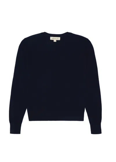 Ellsworth & Ivey Women's Blue Daphne Cashmere Sweater - Navy