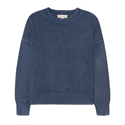Ellsworth & Ivey Women's Blue Emery Crewneck Sweater - Faded Navy