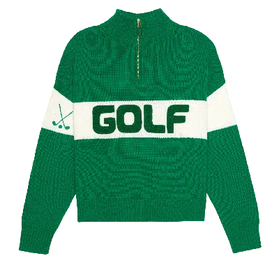 Ellsworth & Ivey Women's Madison Quarter Zip Sweater - Green Golf