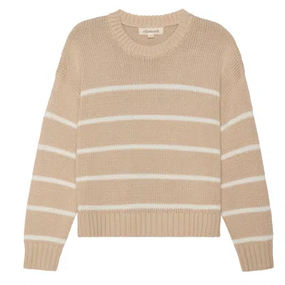 Ellsworth & Ivey Women's Neutrals Elena Crew - Oatmeal Ivory In White