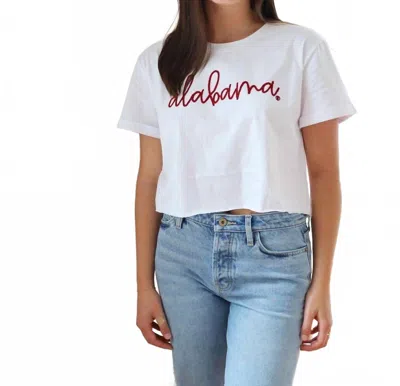 Ellsworth + Ivey Alabama Chainstitch T-shirt In White