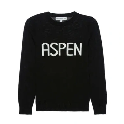 Ellsworth + Ivey Aspen Crewneck Sweater In Black