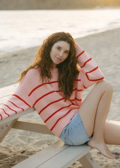 Ellsworth + Ivey Elena Crewneck Sweater In Multi