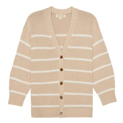 Ellsworth + Ivey Elizabeth Knit Cardigan In Brown