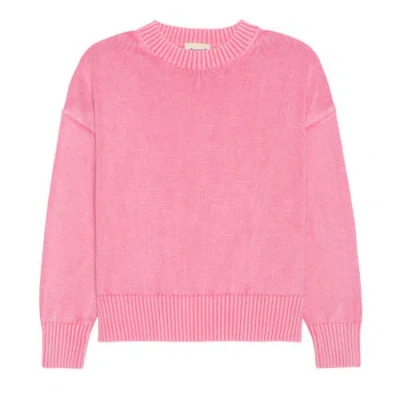 Ellsworth + Ivey Emery Crewneck Sweater In Pink