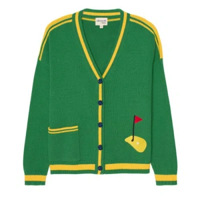 Ellsworth + Ivey Emily Varsity Cardigan In Green