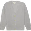 Ellsworth + Ivey Lilah V-neck Knit Cardigan In Gray