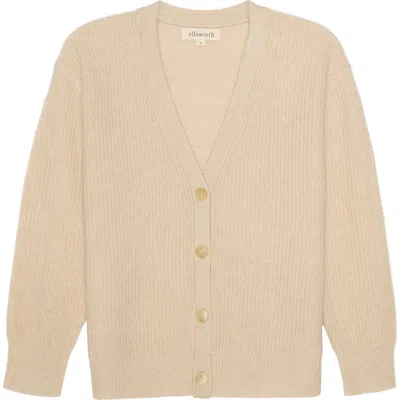 Ellsworth + Ivey Lilah V-neck Knit Cardigan In Neutral