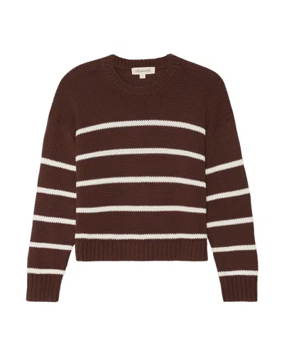 Ellsworth + Ivey Men's Elena Crew - Warm Brown/ivory