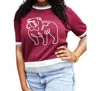 Ellsworth + Ivey Ms State Bulldogs Top In Maroon/ivory In Multi