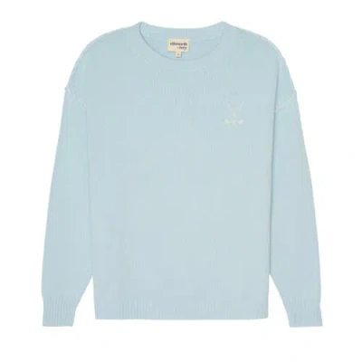 Ellsworth + Ivey Riley Crewneck Sweater In Blue