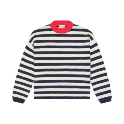 Ellsworth + Ivey Sadie Crewneck Sweater In White