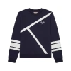 Ellsworth + Ivey Sweatshirt Tennis Lines In Black