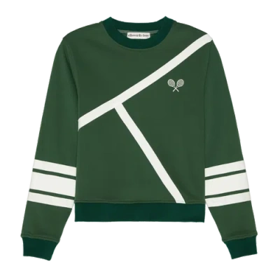 Ellsworth + Ivey Sweatshirt Tennis Lines In Green