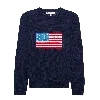 Ellsworth + Ivey Women's Blue Classic American Flag Crewneck - Navy In Blue