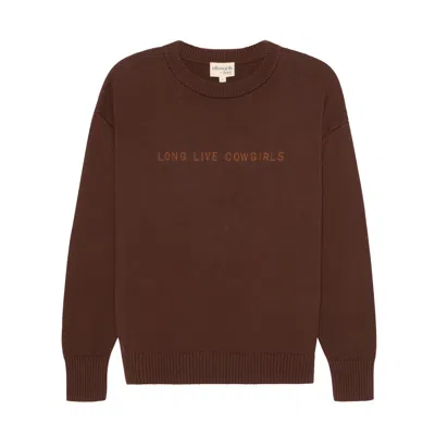 Ellsworth + Ivey Women's Brown Riley Crewneck Jumper - Long Live Cowgirls