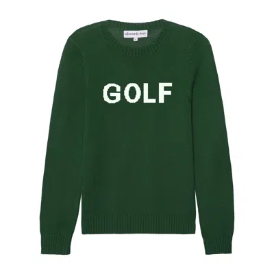 Ellsworth + Ivey Women's Classic Golf Crewneck - Green And Ivory
