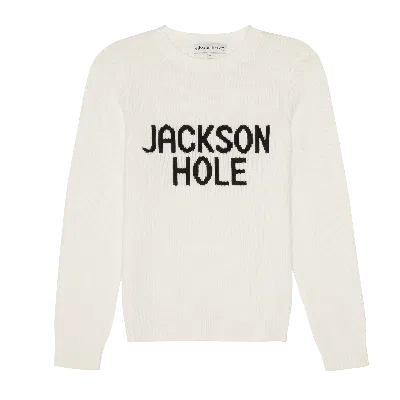 Ellsworth + Ivey Jackson Hole Crewneck Sweater In White