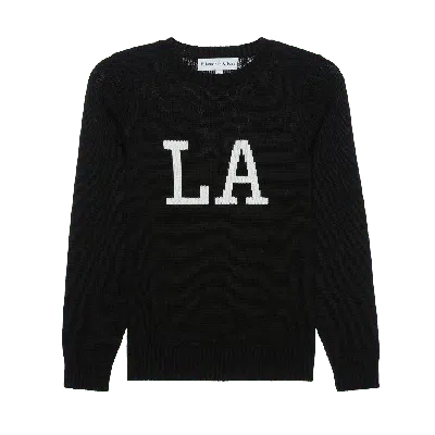 Ellsworth + Ivey Los Angeles 'la' Crewneck Sweater In Black