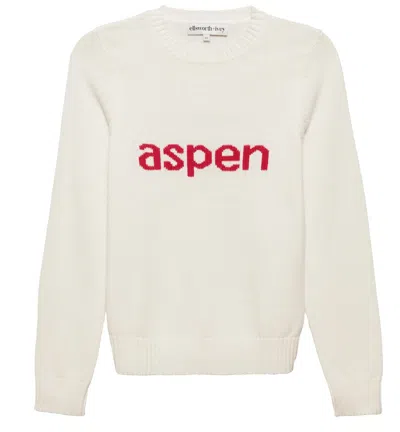Ellsworth + Ivey Women's Lowercase Aspen Sweater In White