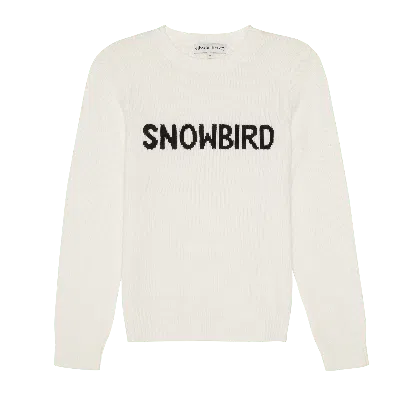 Ellsworth + Ivey Snowbird Crewneck Sweater In White