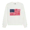 Ellsworth + Ivey Women's White American Flag Sweatshirt In White