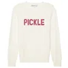 Ellsworth + Ivey Women's White Classic Pickleball Crewneck - Ivory And Pink In White