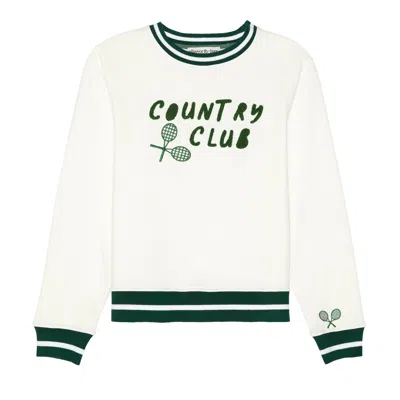 Ellsworth + Ivey Women's White Country Club Sweatshirt