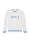 Ellsworth + Ivey Sweatshirt Collegiate Pickle In White