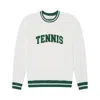 Ellsworth + Ivey Sweatshirt Collegiate Tennis In White