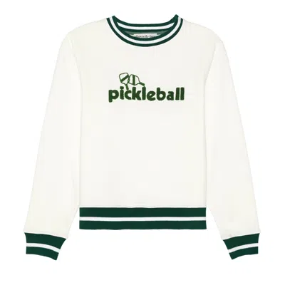 Ellsworth + Ivey Women's White Pickleball Paddle Sweatshirt