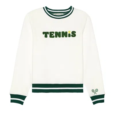 Ellsworth + Ivey Women's White Tennis Sweatshirt
