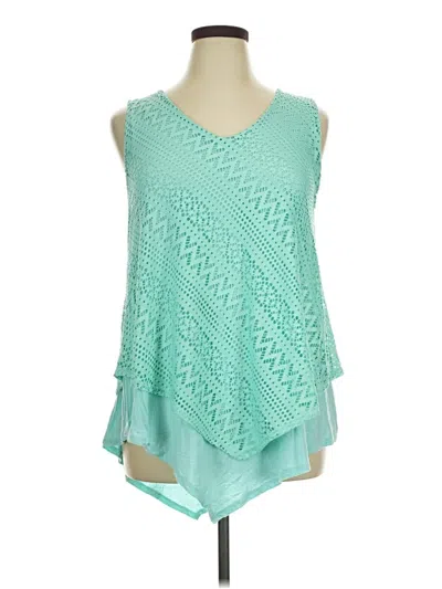 Pre-owned Ellumination By Nikki Parker Sleeveless Blouse In Blue