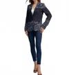 Ellyndale Tweed Ponte Blazer In Black/mix Tweed In Multi