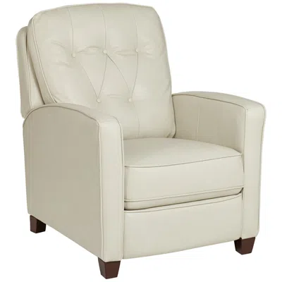 Elm Lane Benecict 27 1/2" Wide Pearl Leather 3-way Recliner Chair