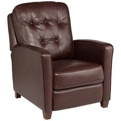 Elm Lane Benedict Livorno Chocolate Leather 3-way Recliner Chair