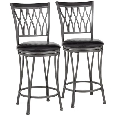 Elm Lane Dominick Metal Swivel Counterstools Set Of 2