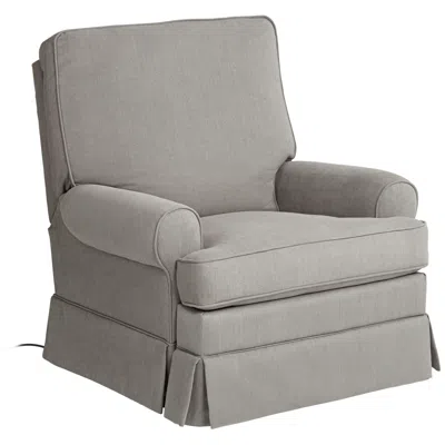 Elm Lane Peyton Slate Gray Glider Recliner Chair With Usb Port
