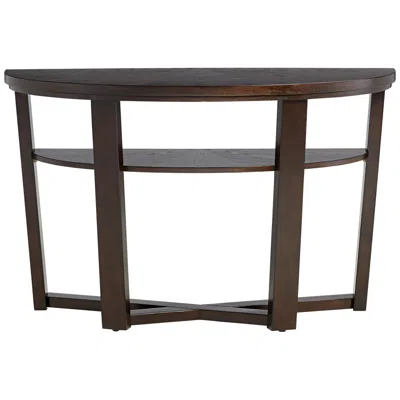 Elm Lane Robbins Dark Brown Demilune Console Table