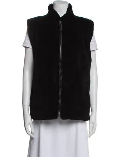 Pre-owned Elán Furs Vest In Black