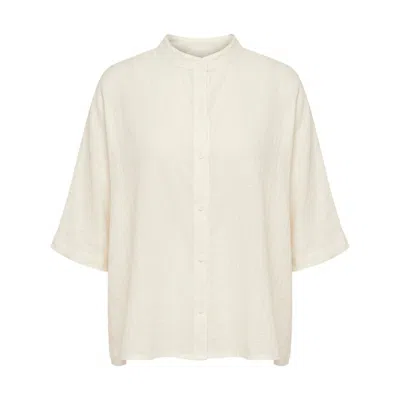 Elo Women's Neutrals Evant Oversized Shirt In White