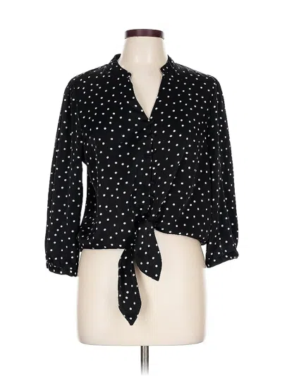 Pre-owned Elodie 3/4 Sleeve Blouse In Black