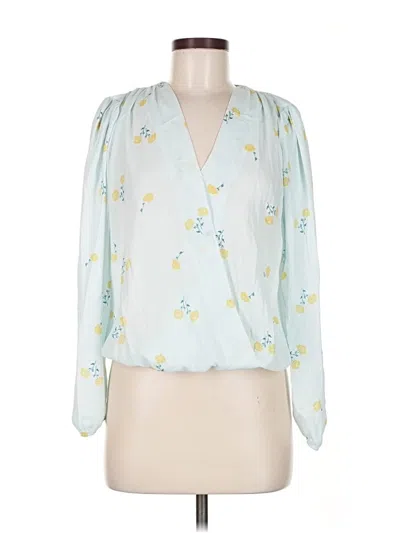 Pre-owned Elodie 3/4 Sleeve Blouse In Blue