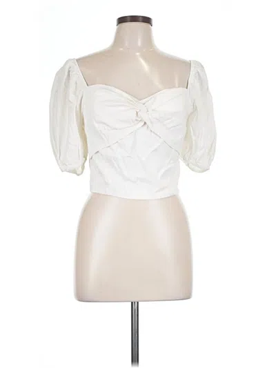 Pre-owned Elodie 3/4 Sleeve Blouse In Ivory